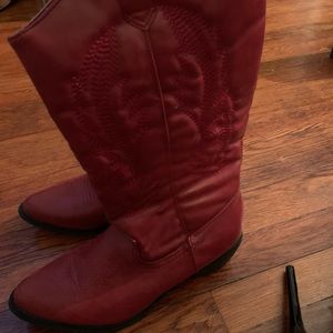 Red cow girl boots